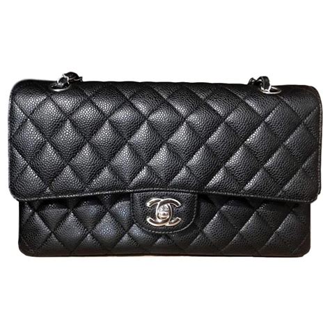 chanel medium flap caviar black|Flap Bags .